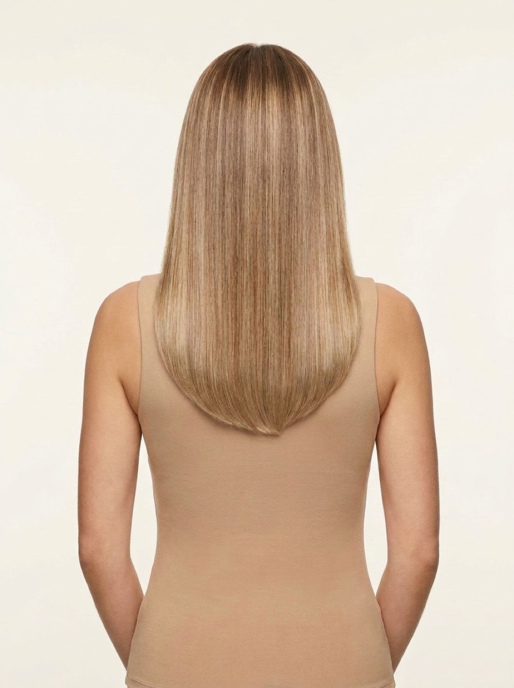 16-inch hair, from behind